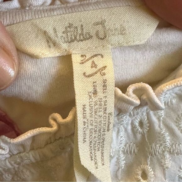 MATILDA JANE SIZE 4 Make Believe Playin House Top Cream Eyelet Shirt - Picture 6 of 14